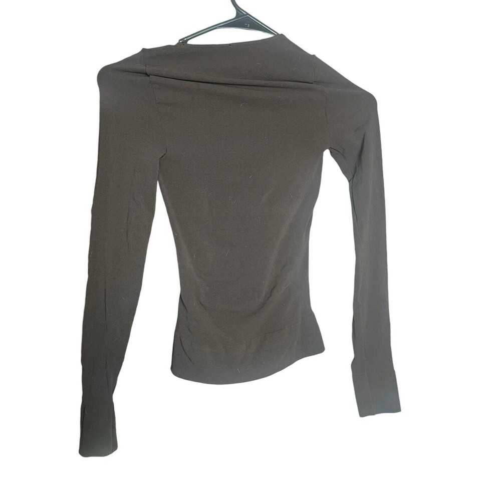 Spanx NWT On Top and in Control Elbow Length Scoop Neck Top, Brown Size M‎ - Picture 2 of 5